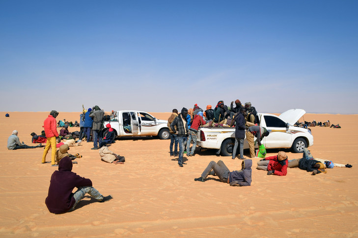 الجيش الليبي يلقي القبض على مهاجرين غير نظاميين من موريتانيا