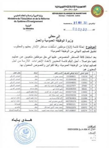إحالة 12 مدرّساً للفصل النهائي بسبب التغيب