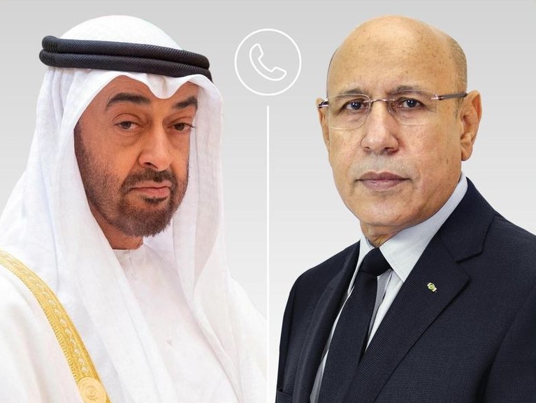 غزواني وبن زايد يبحثان سبل تعزيز علاقات التعاون المشترك