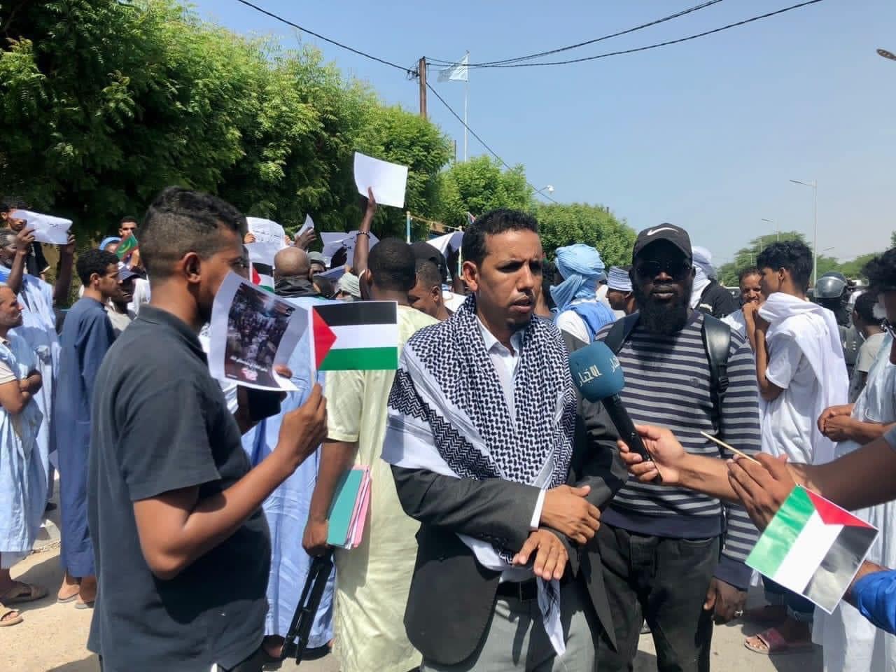 نقابة الصحفيين الموريتانيين تنظم وقفة احتجاجية أمام مقر الأمم المتحدة تضامنا مع فلسطين