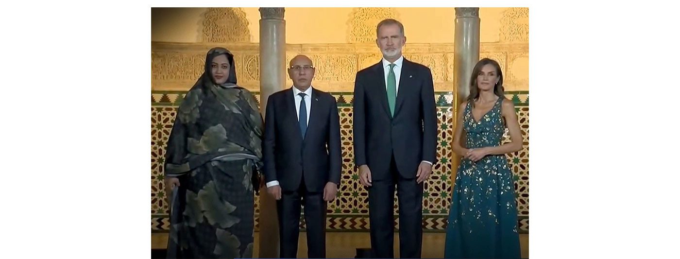 غزواني يحضر مأدبة عشاء أقامها ملك إسبانيا