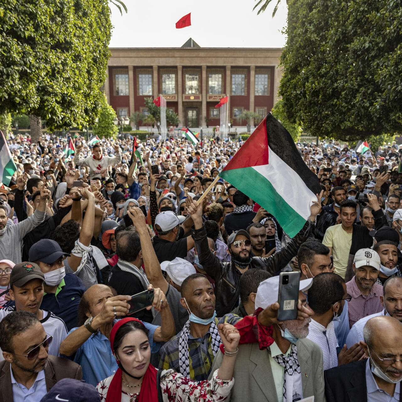 المغرب: مظاهرات احتجاجية تضامنا مع الفلسطينيين وتنديدا بالتطبيع