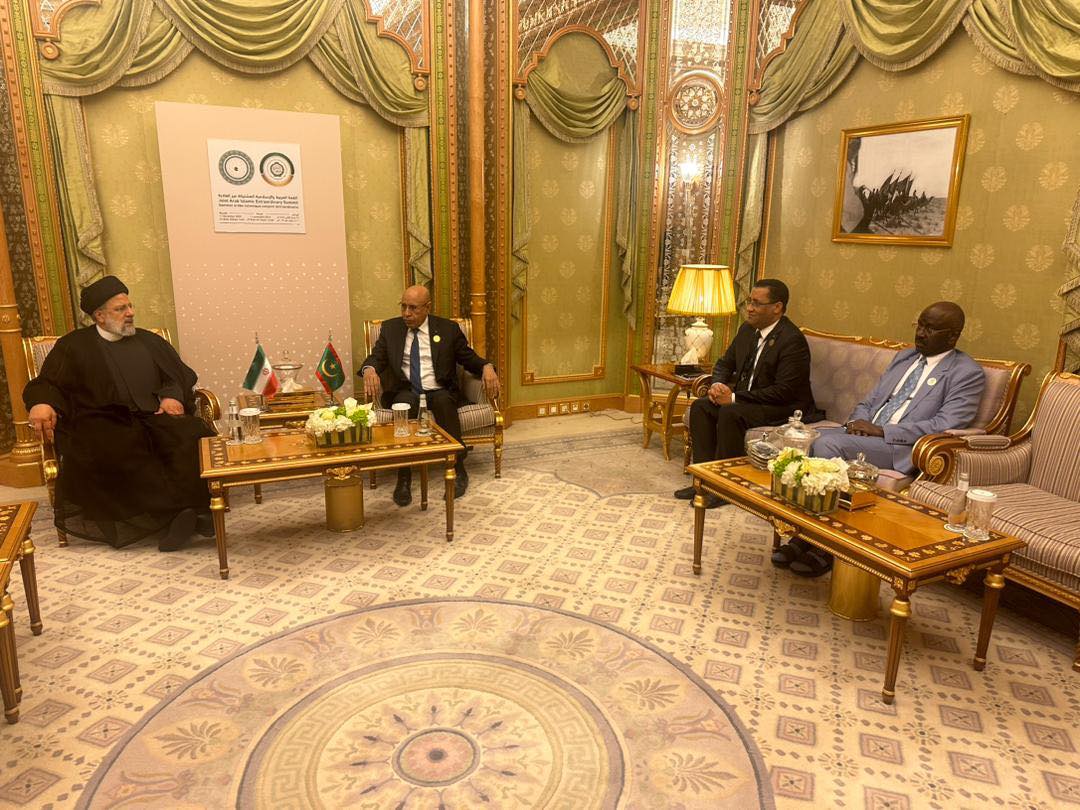 الرياض..الرئيس الموريتاني يلتقي نظيره الإيراني