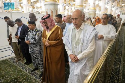 الرئيس غزواني يزور المسجد النبوي الشريف