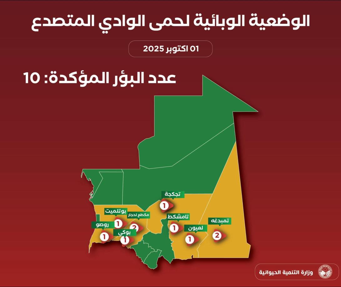 موريتانيا.. دائرة الإصابة بحمى الوادي المتصدع تتسع لتشمل 8 مقاطعات  
