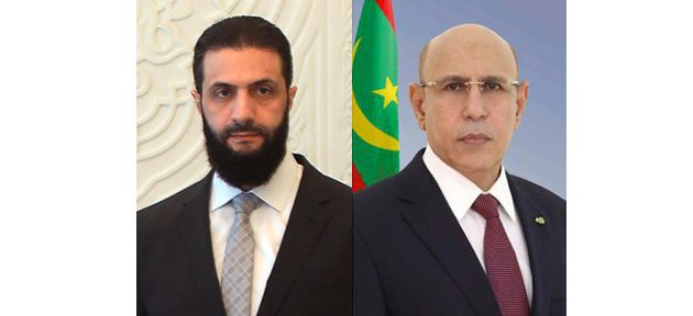 غزواني يهنئ الشرع بمناسبة احتفال بلاده بعيدها الوطني