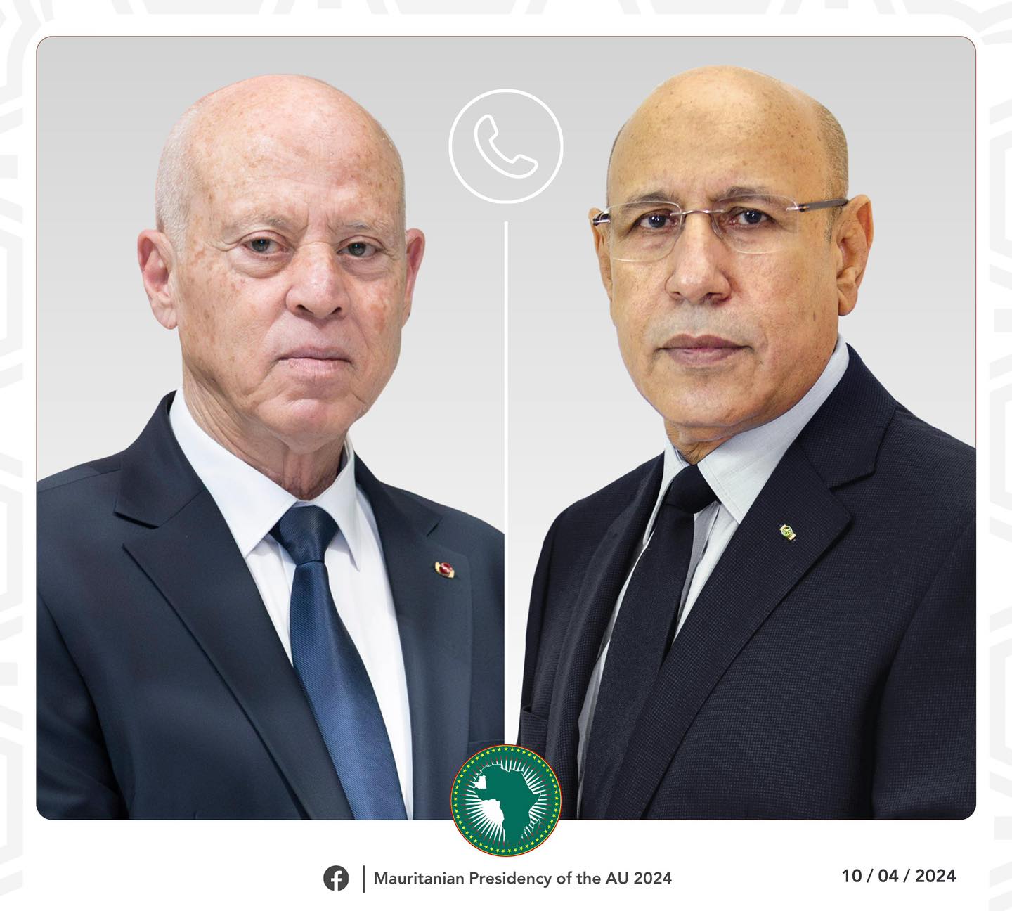 الرئيس الموريتاني يبحث مع نظيره التونسي تعزيز العلاقات بين البلدين