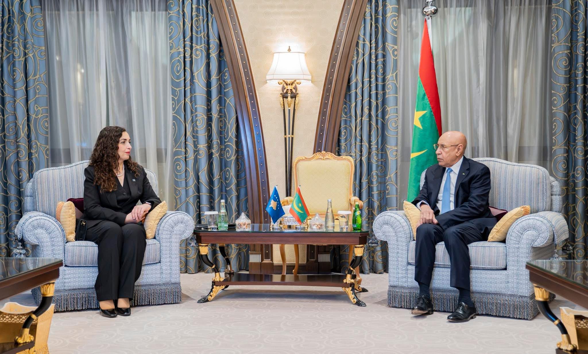 غزواني يبحث مع رئيسة كوسوفو تعزيز العلاقات الثنائية