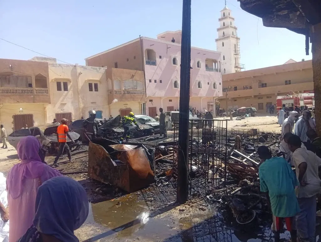 حريق في السوق المركزي بنواكشوط يخلف خسائر مادية