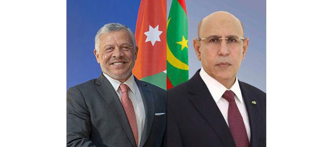 الغزواني يؤكد للعاهل الأردني تضامن موريتانيا ويدعو إلى التهدئة