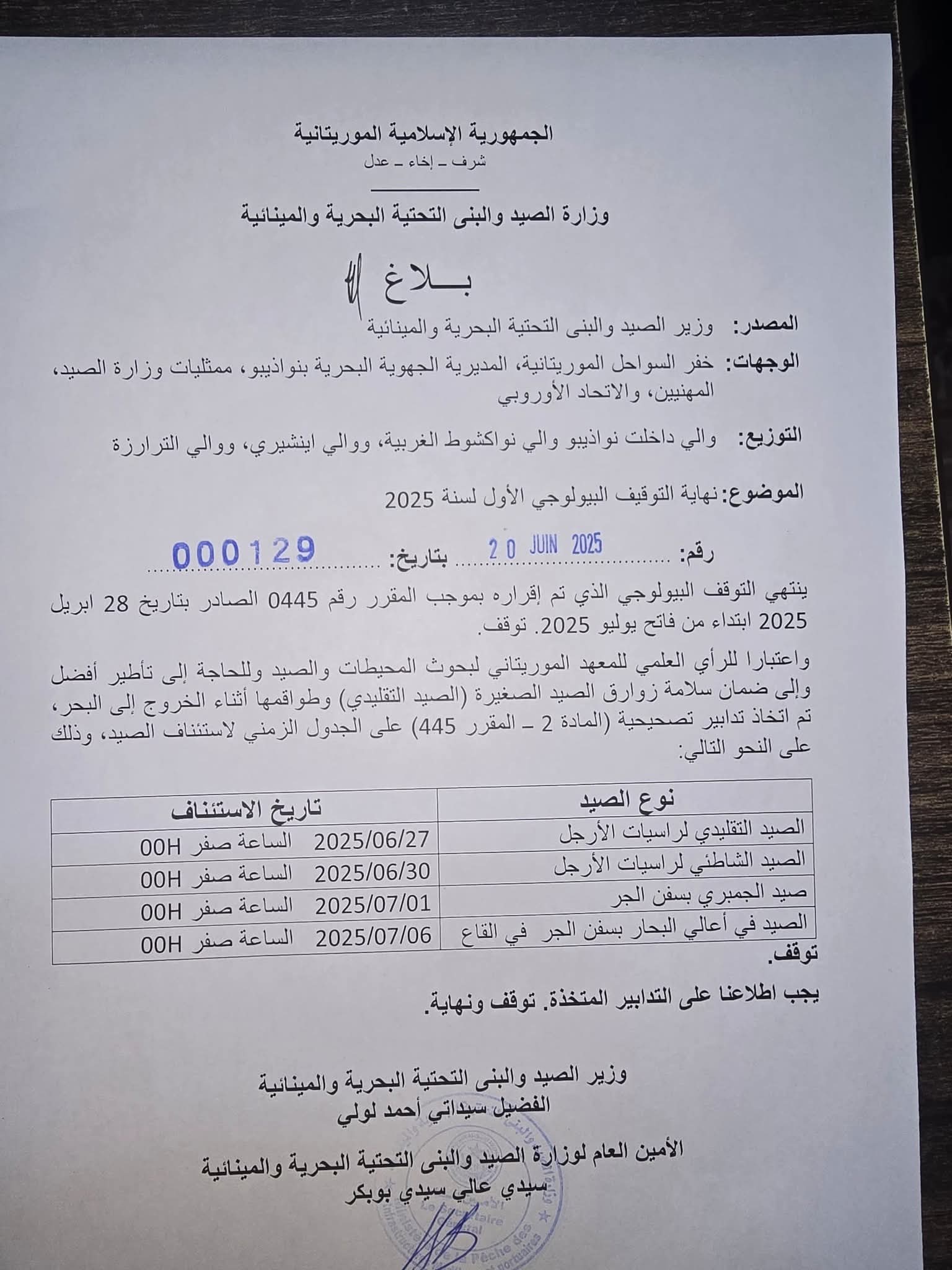 وزارة الصيد تحدد موعدا لاستئناف نشاط الصيد التقليدي
