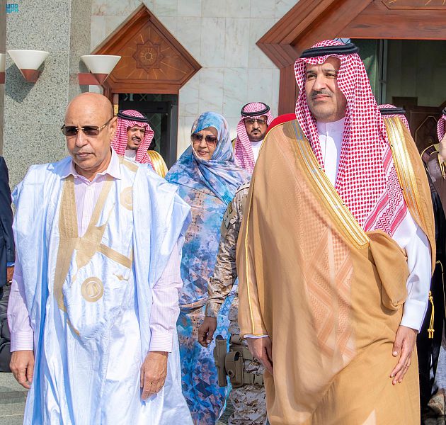 المدينة المنورة: الرئيس الموريتاني يؤدي زيارة للمسجد النبوي