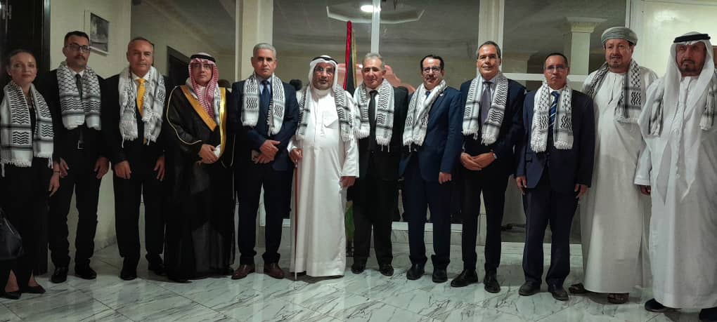 أعضاء السلك الديبلوماسي العربي يؤدون زيارة تضامن للسفير الفلسطيني بنواكشوط
