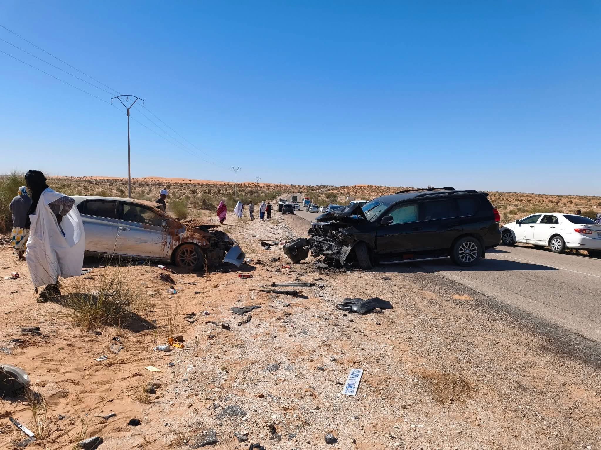 وزارة التجهيز توفد بعثة فنية لمعرفة أسباب حادثي سير وقعا على طريق نواذيبو-نواكشوط