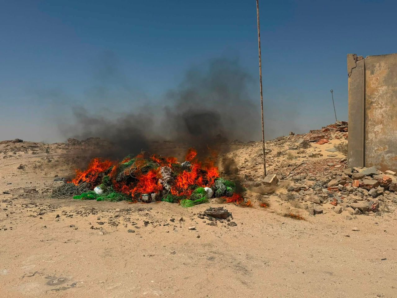 إتلاف كميات من شباك “المونوفيلاما” المحظورة في نواذيبو
